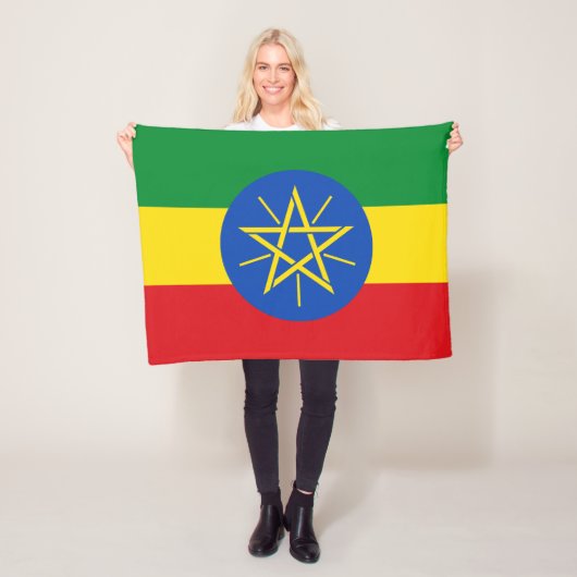 Flagge Äthiopiens Fleecedecke (Beispiel)