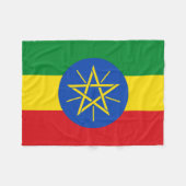 Flagge Äthiopiens Fleecedecke (Vorderseite (Horizontal))