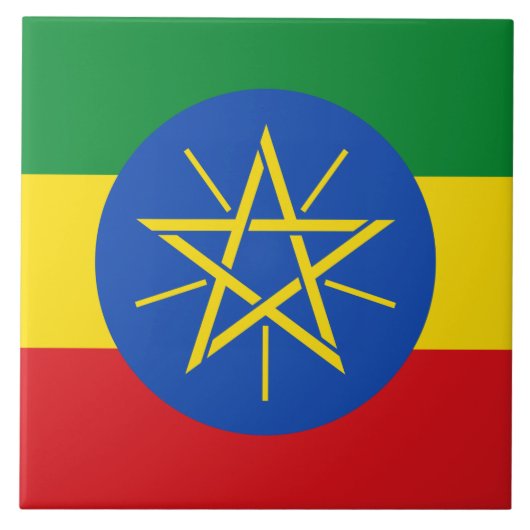 Flagge Äthiopiens Fliese (Vorderseite)
