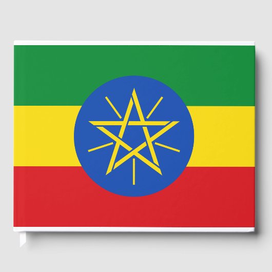 Flagge Äthiopiens Gästebuch (Vorderseite)
