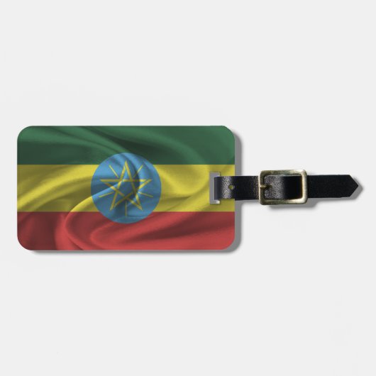 Flagge Äthiopiens Gepäckanhänger (Vorderseite horizontal)