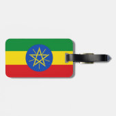 Flagge Äthiopiens Gepäckanhänger mit Ledergurt (Rückseite horizontal)