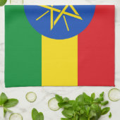 Flagge Äthiopiens Geschirrtuch (Gefaltet)