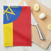 Flagge Äthiopiens Geschirrtuch (Viertel Falte)