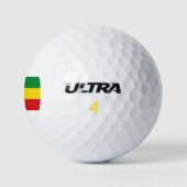 Flagge Äthiopiens Golfball (Logo)