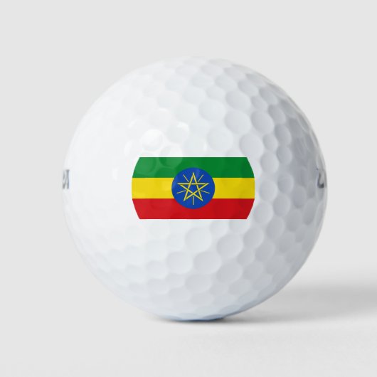 Flagge Äthiopiens Golfball (Vorderseite)