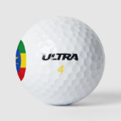 Flagge Äthiopiens Golfball (Logo)