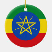 Flagge Äthiopiens Keramik Ornament (Hinten)