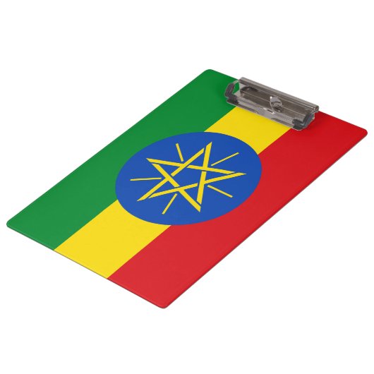 Flagge Äthiopiens Klemmbrett (Schrägansicht)