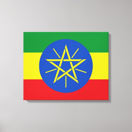 Flagge Äthiopiens Leinwanddruck (Vorderseite)