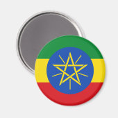 Flagge Äthiopiens Magnet (Vorderseite/Rückseite)