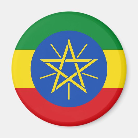 Flagge Äthiopiens Magnet (Vorne)