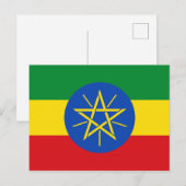 Flagge Äthiopiens Postkarte (Vorne/Hinten)