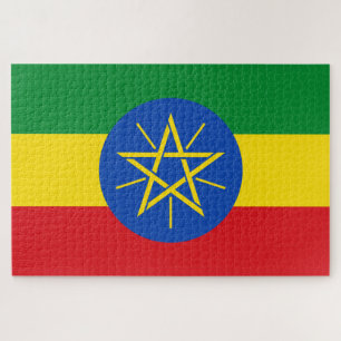 Flagge Äthiopiens Puzzle