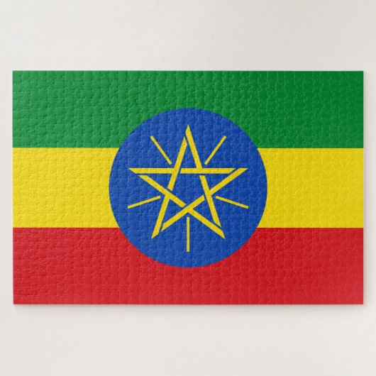 Flagge Äthiopiens Puzzle (Horizontal)