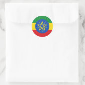 Flagge Äthiopiens Runder Aufkleber (Tasche)