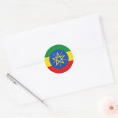 Flagge Äthiopiens Runder Aufkleber (Umschlag)