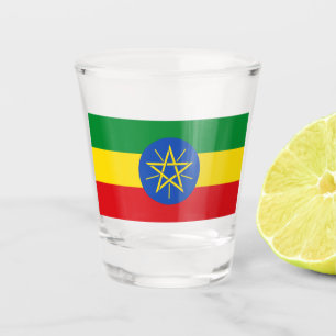 Flagge Äthiopiens Schnapsglas