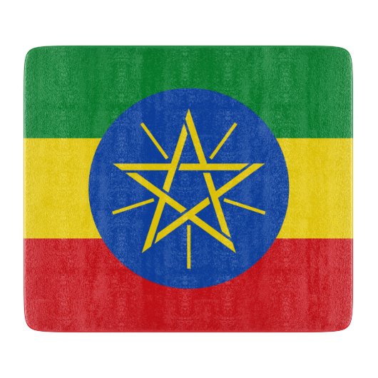 Flagge Äthiopiens Schneidebrett (Vorderseite)