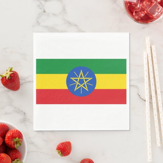 Flagge Äthiopiens Serviette (Beispiel)