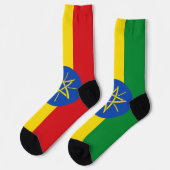 Flagge Äthiopiens Socken (Linkes Detail)