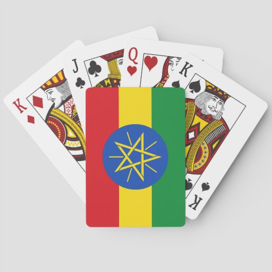 Flagge Äthiopiens Spielkarten (Rückseite)