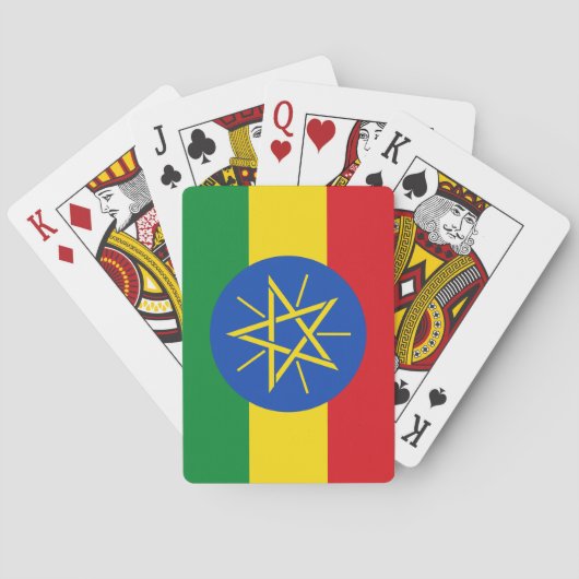 Flagge Äthiopiens Spielkarten (Rückseite)