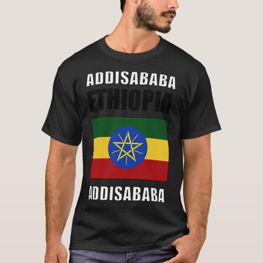 Flagge Äthiopiens T-Shirt (Vorderseite)