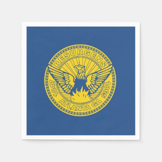 Flagge Atlanta, Georgia Papier Napkins Serviette (Vorderseite)