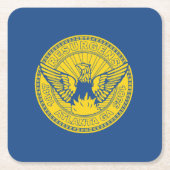 Flagge Atlanta, Georgia Square Paper Untersetzer (Vorderseite)