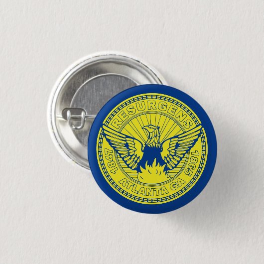 Flagge Atlanta, Georgien Button (Vorne & Hinten)