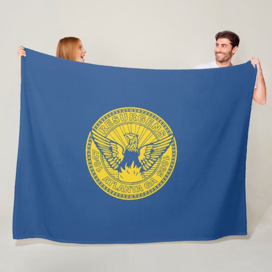 Flagge Atlanta (Georgien, USA) Fleecedecke (Beispiel)
