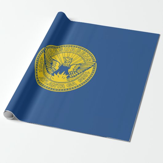 Flagge Atlanta (Georgien, USA) Geschenkpapier (Ungerollt)
