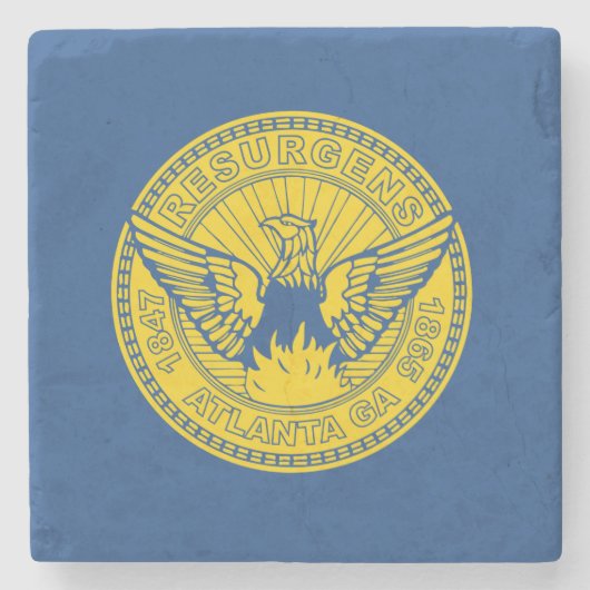 Flagge Atlanta (Georgien, USA) Steinuntersetzer (Vorderseite)