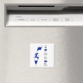 Flagge auf Karte Israels Magnet (In Situ (Geschirrspüler))
