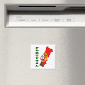 Flagge auf Karte Portugals Magnet (In Situ (Geschirrspüler))