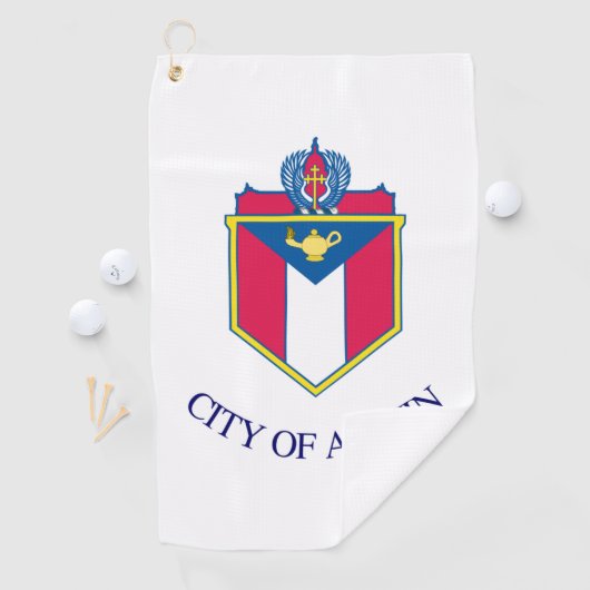 Flagge Austin (Texas) Golfhandtuch (Insitu)