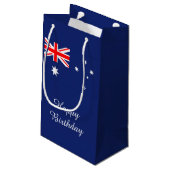 Flagge Australiens Geburtstag Kleine Geschenktüte (Rückseite Schrägansicht)