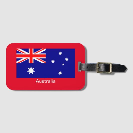 Flagge Australiens Gepäckanhänger (Vorderseite (Horizontal))