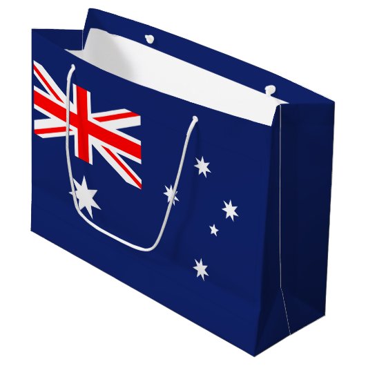 Flagge Australiens Große Geschenktüte (Vorderseite Schrägansicht)