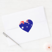 Flagge Australiens Herz-Aufkleber (Umschlag)