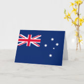 Flagge Australiens Karte (Gelbe Blume)