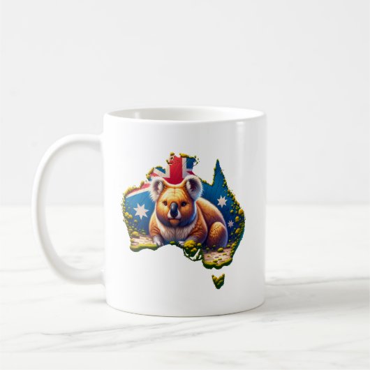 Flagge Australiens Koala Bear Kaffeetasse (Links)