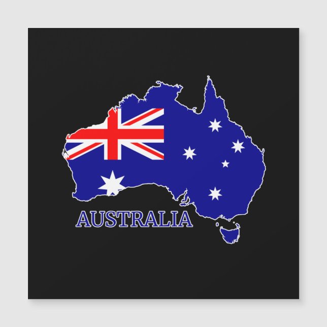 Flagge Australiens Magnetkarte (Vorderseite)