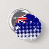 Flagge Australiens mit Halftone-Effekt Button (Vorne & Hinten)