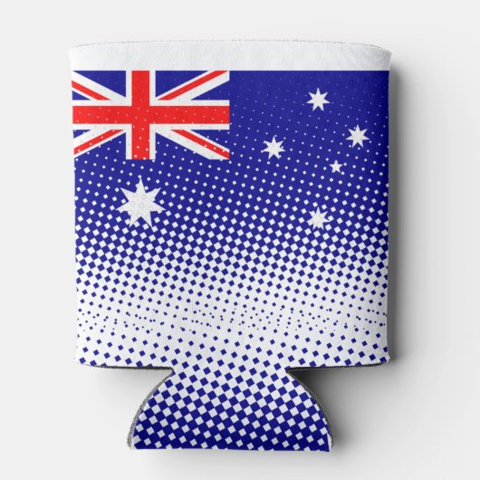 Flagge Australiens mit Halftone-Effekt Dosenkühler (Rückseite)