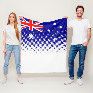 Flagge Australiens mit Halftone-Effekt Fleecedecke