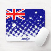 Flagge Australiens mit Halftone-Effekt-Individuell Mousepad (Mit Mouse)