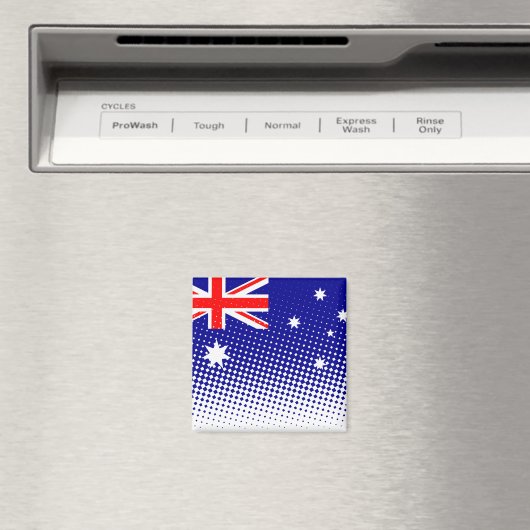 Flagge Australiens mit Halftone-Effekt Magnet (In Situ (Geschirrspüler))