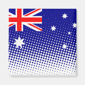 Flagge Australiens mit Halftone-Effekt Magnet (Vorne)